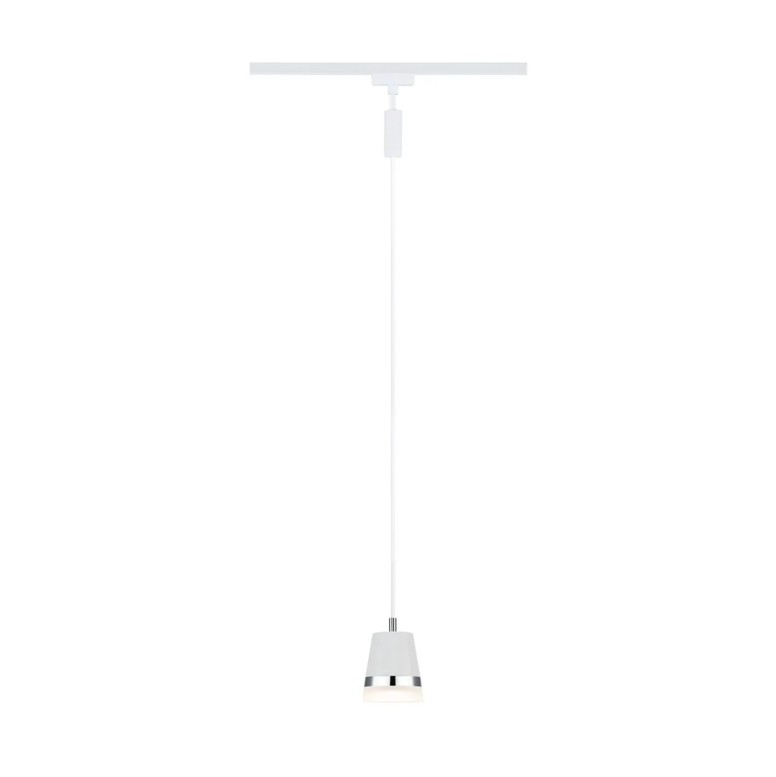 Lámpara colgante Paulmann URail Cone, blanco señal, GU10