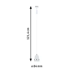 Lámpara colgante Paulmann URail Cone, blanco señal, GU10