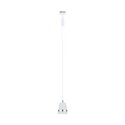 Lámpara colgante Paulmann URail Cone, blanco señal, GU10