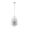 Lámpara colgante Peacock, cromo/claro, cristal, Ø 37 cm, G9