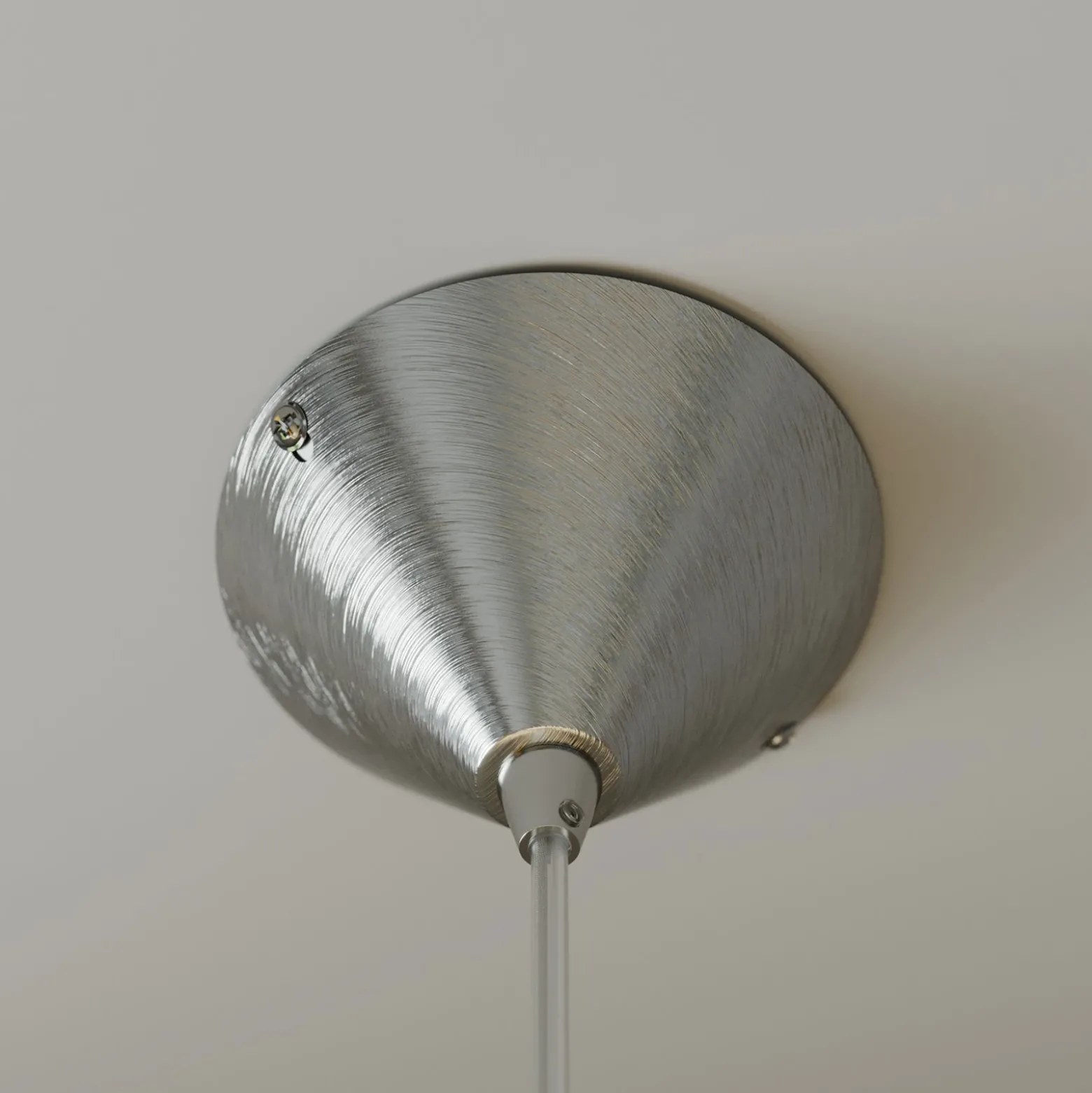Lámpara colgante Petra de Lindby, blanca, cristal, Ø 40 cm, cono, E27