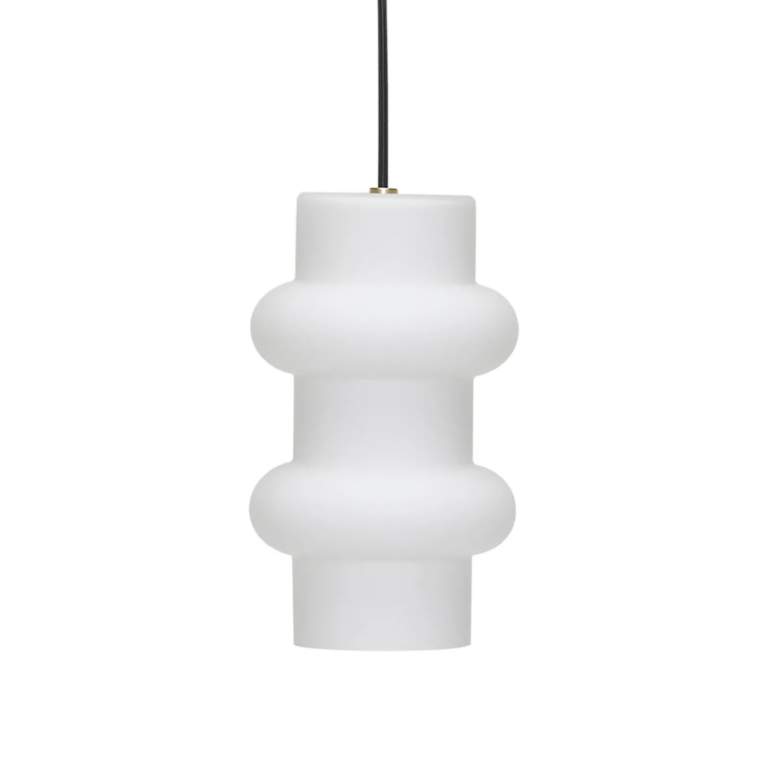 Lámpara colgante Pilule Double, blanco mate, Ø 15 cm, cristal