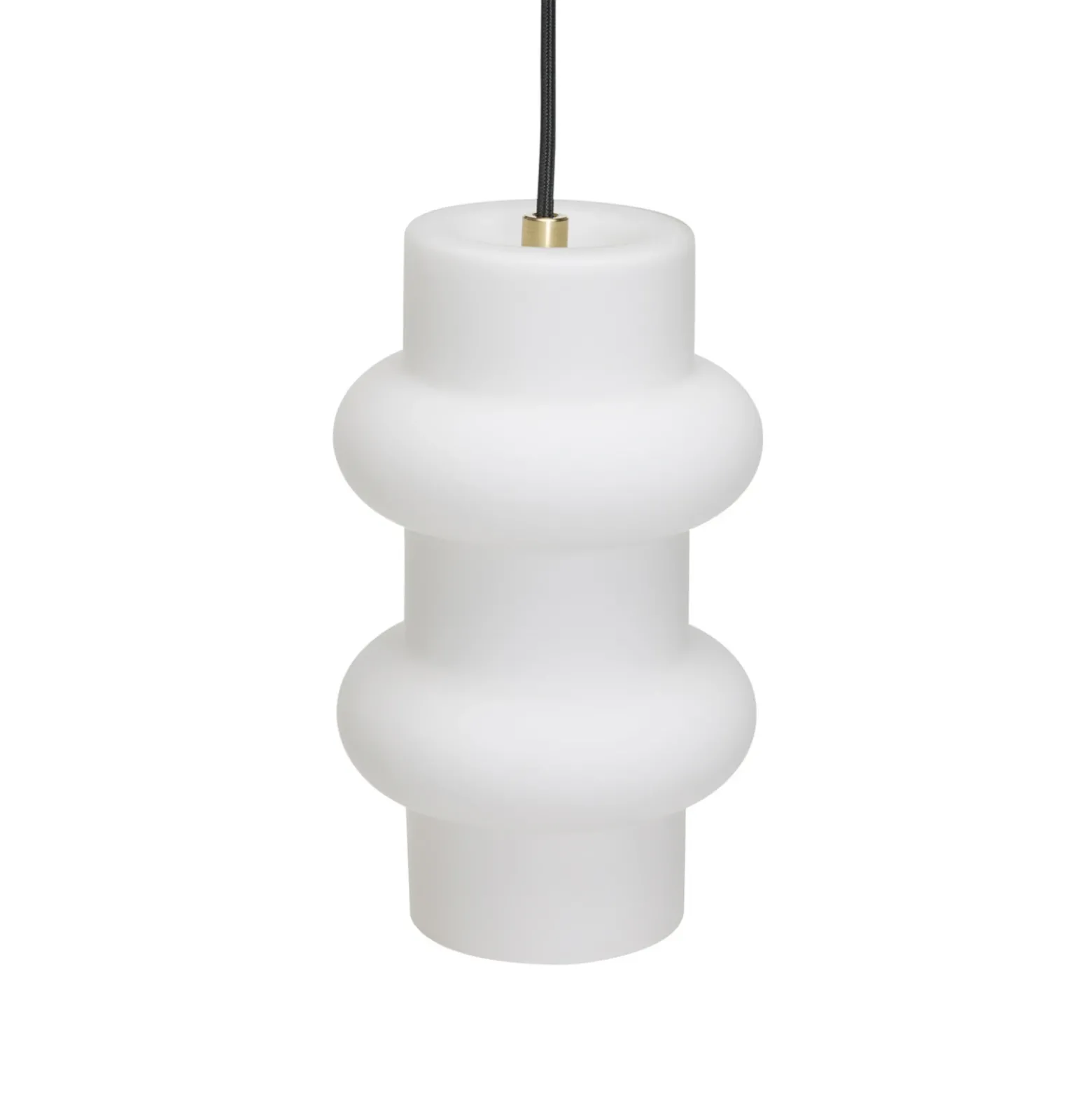 Lámpara colgante Pilule Double, blanco mate, Ø 15 cm, cristal