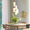 Lámpara colgante Pilule Double, blanco brillante, Ø 15 cm, cristal