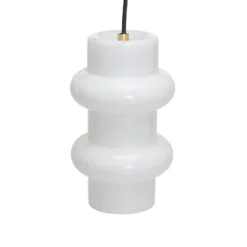 Lámpara colgante Pilule Double, blanco brillante, Ø 15 cm, cristal