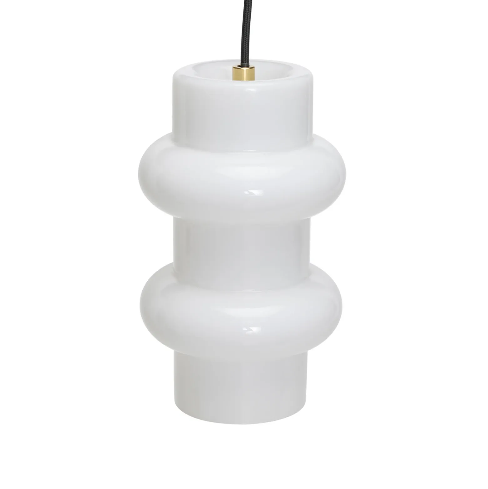 Lámpara colgante Pilule Double, blanco brillante, Ø 15 cm, cristal