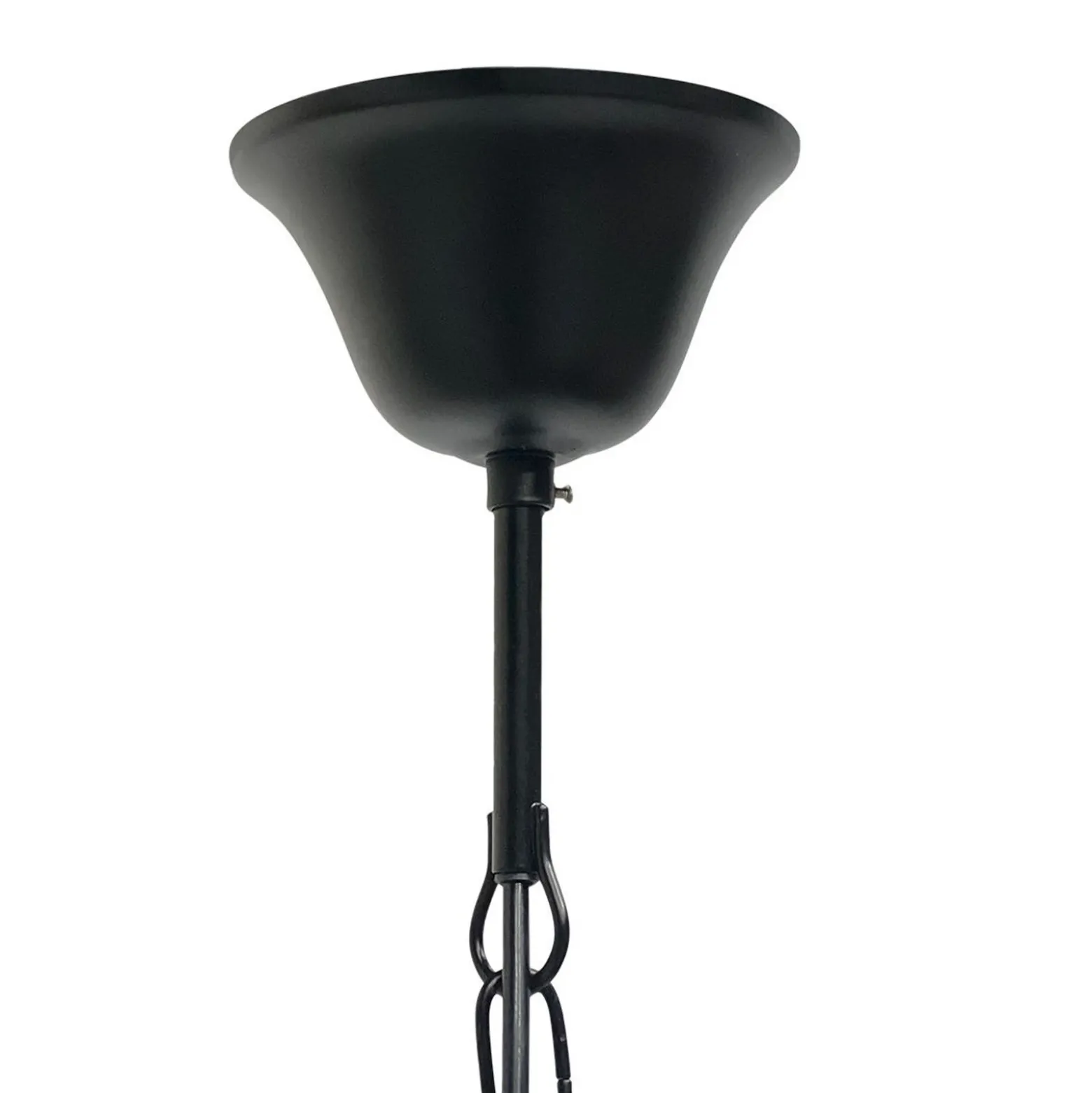 Lámpara colgante Pimpernel, Ø 32 cm, negro, cristal gris humo