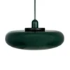 Lámpara colgante Planet de Dyberg Larsen, verde oscuro, Ø 40 cm, metal