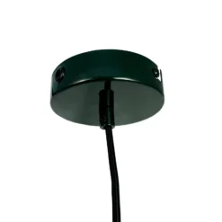 Lámpara colgante Planet de Dyberg Larsen, verde oscuro, Ø 40 cm, metal