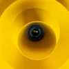 Lámpara colgante Plato, amarillo mostaza, metal, Ø 38 cm, E27