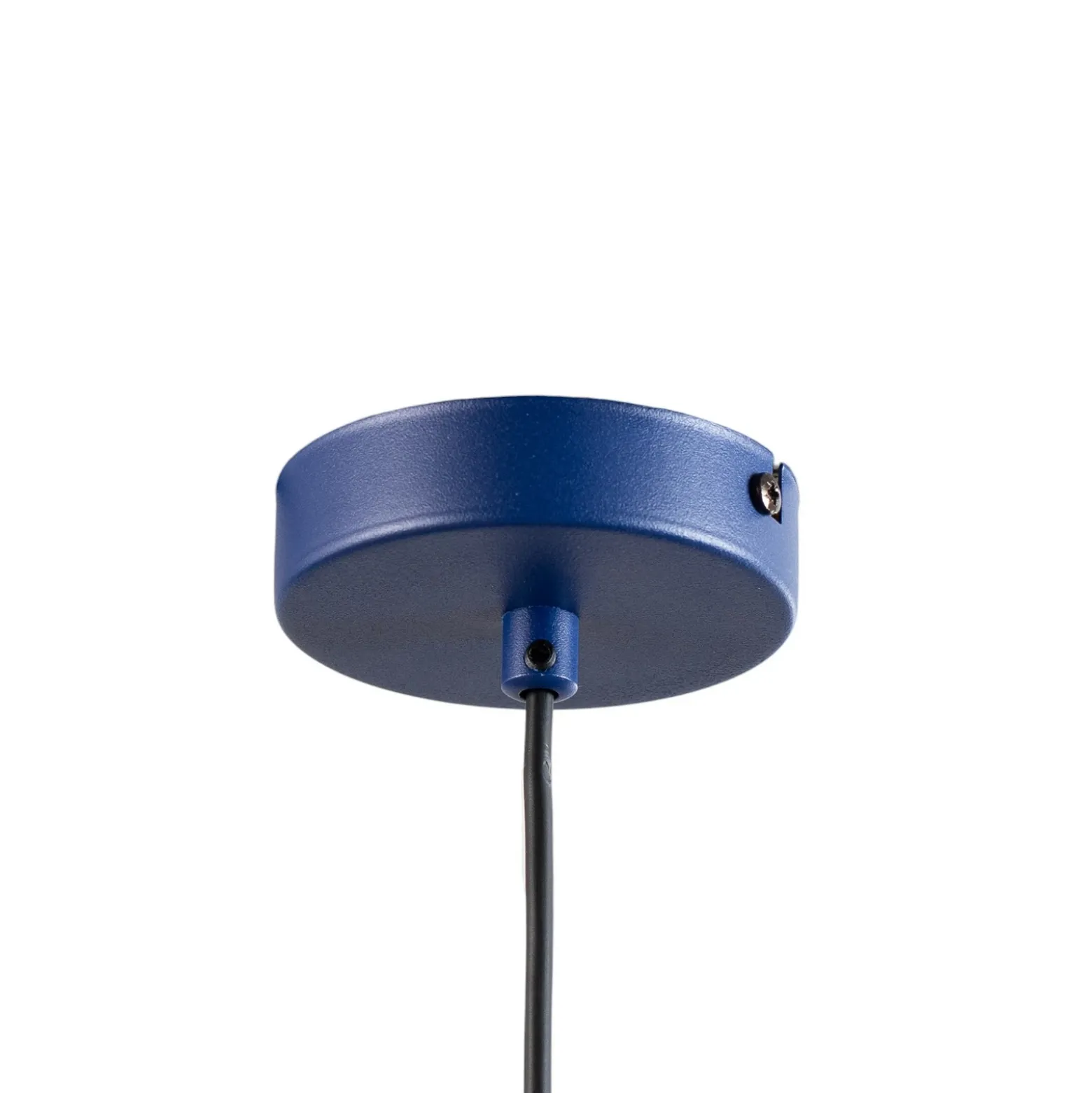 Lámpara colgante Plato, azul oscuro, metal, Ø 38 cm, E27