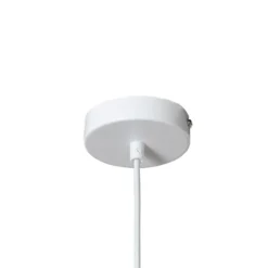 Lámpara colgante Plato, blanca, metal, Ø 38 cm, E27