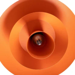 Lámpara colgante Plato, naranja, metal, Ø 38 cm, E27