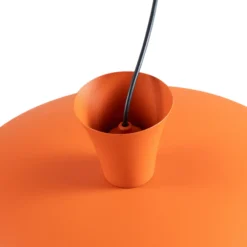 Lámpara colgante Plato, naranja, metal, Ø 38 cm, E27
