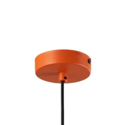 Lámpara colgante Plato, naranja, metal, Ø 38 cm, E27