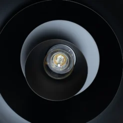 Lámpara colgante Plato, negro, metal, Ø 38 cm, E27