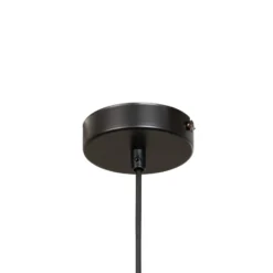 Lámpara colgante Plato, negro, metal, Ø 38 cm, E27