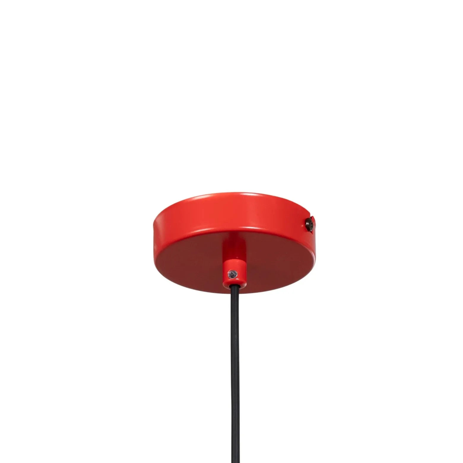Lámpara colgante Plato, roja, metal, Ø 38 cm, E27