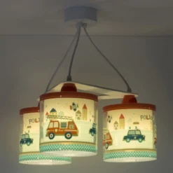 Lámpara colgante Police para niños, versión de 3 luces