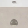 Lámpara colgante Pop, Ø 20 cm, greige, metal