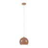 Lámpara colgante Pop, Ø 20 cm, marrón, metal