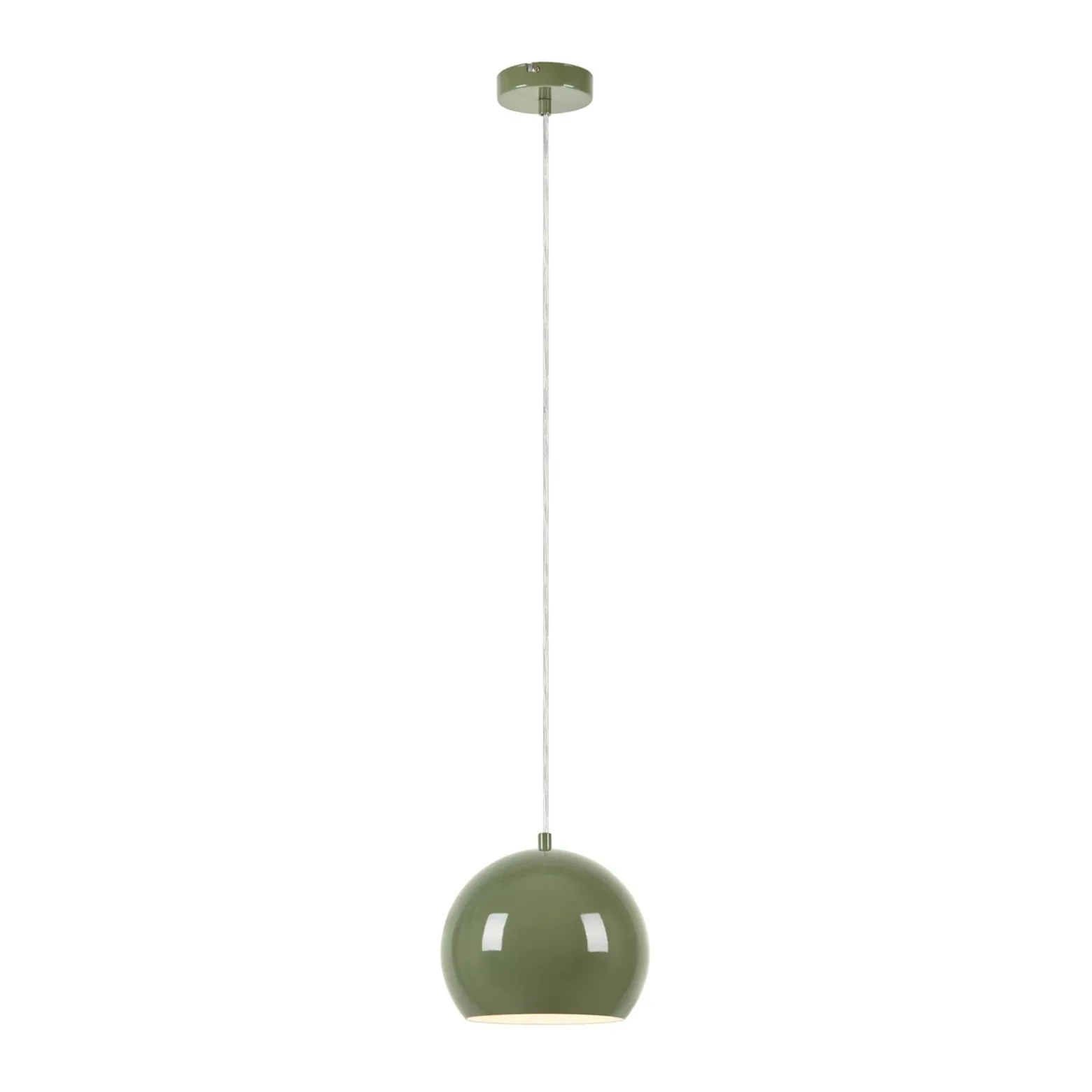 Lámpara colgante Pop, Ø 20 cm, verde, metal