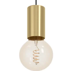 Lámpara colgante Pozueta 1, 1 luz, latón