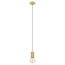 Lámpara colgante Pozueta 1, 1 luz, latón