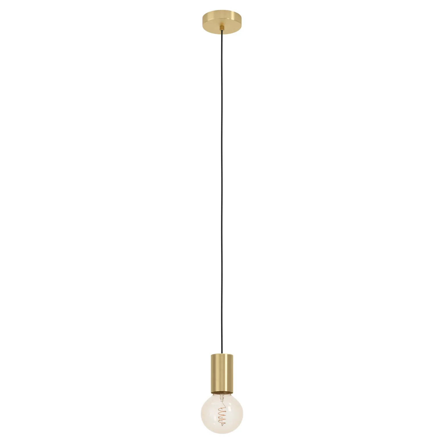 Lámpara colgante Pozueta 1, 1 luz, latón