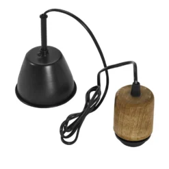 lámpara colgante PR Home Estrid, beige, tela, Ø 40 cm, E27