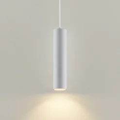 Lámpara colgante PRIOS Neliyah, redonda, blanca, 1 luz, GU10