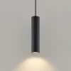 Lámpara colgante PRIOS Neliyah, redonda, negra, 1 luz, GU10