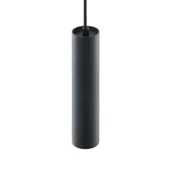 Lámpara colgante PRIOS Neliyah, redonda, negra, 1 luz, GU10