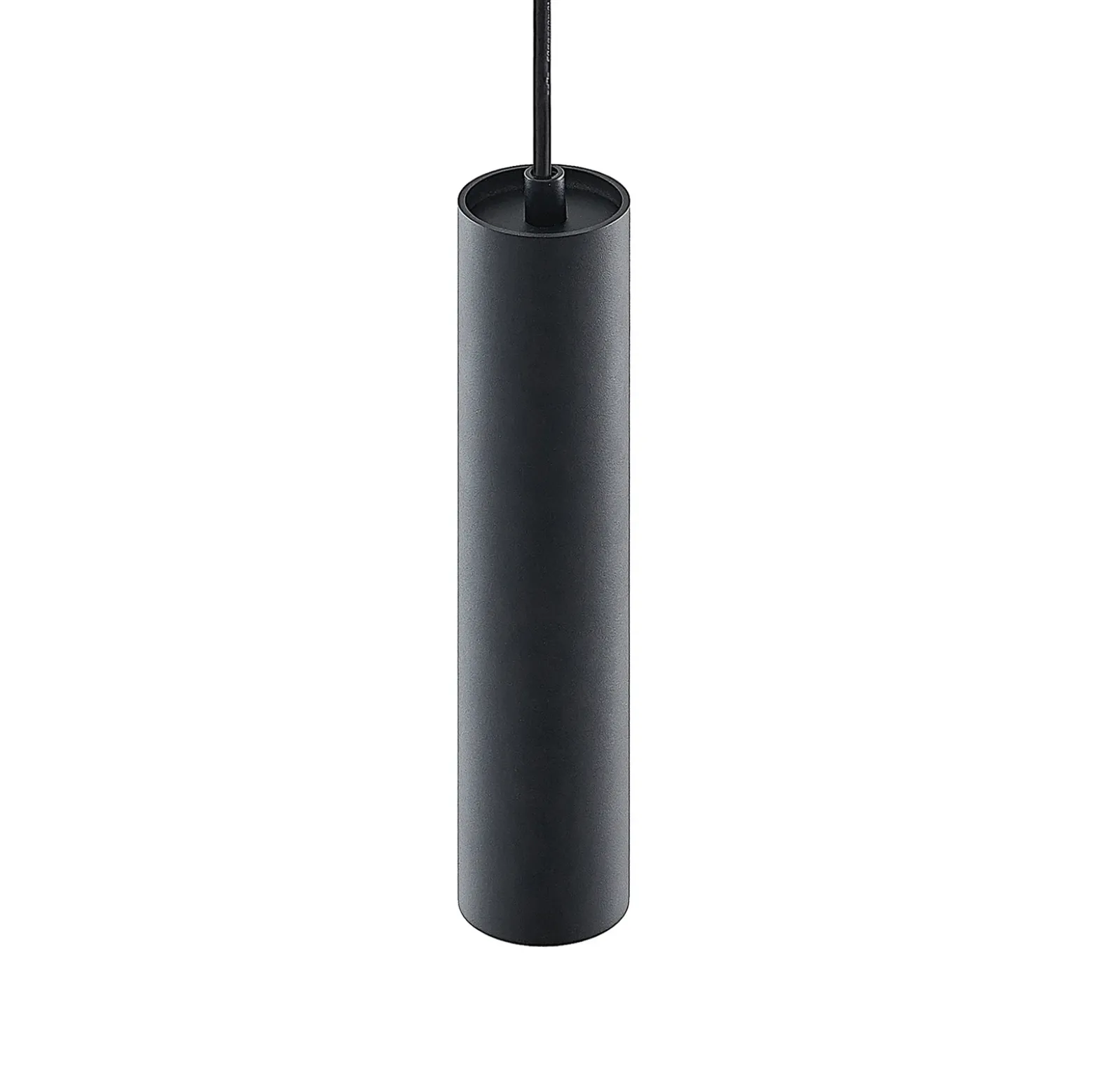 Lámpara colgante PRIOS Neliyah, redonda, negra, 1 luz, GU10