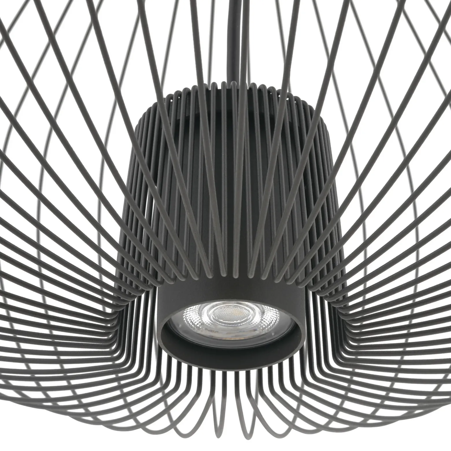 Lámpara colgante Pumpkin L, gris oscuro, Ø 70 cm, metal, GU10