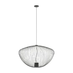 Lámpara colgante Pumpkin L, gris oscuro, Ø 70 cm, metal, GU10