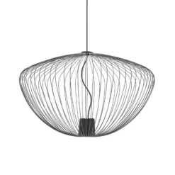 Lámpara colgante Pumpkin L, gris oscuro, Ø 70 cm, metal, GU10