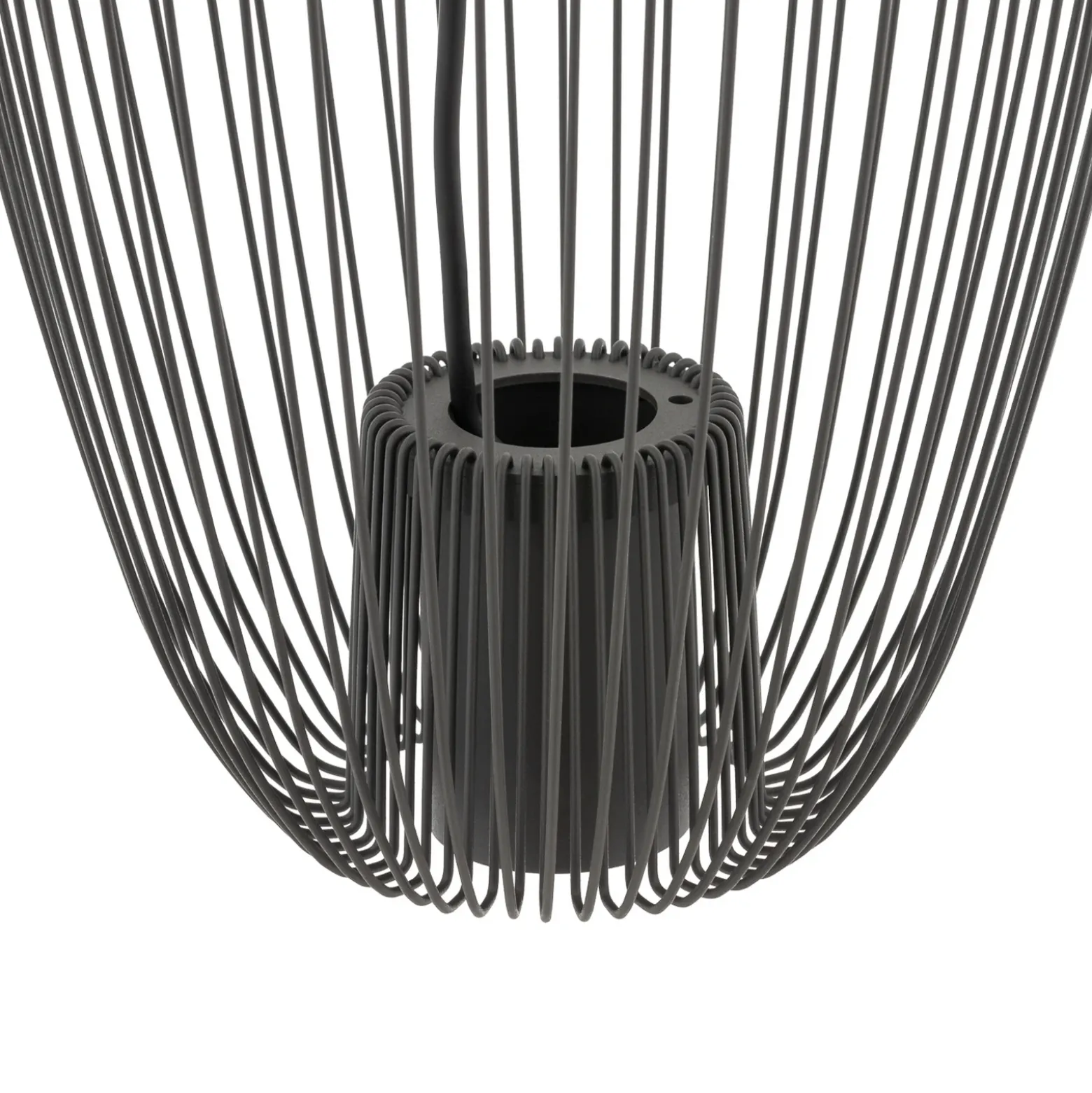 Lámpara colgante Pumpkin S, gris oscuro, Ø 27 cm, metal, GU10
