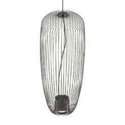 Lámpara colgante Pumpkin S, gris oscuro, Ø 27 cm, metal, GU10