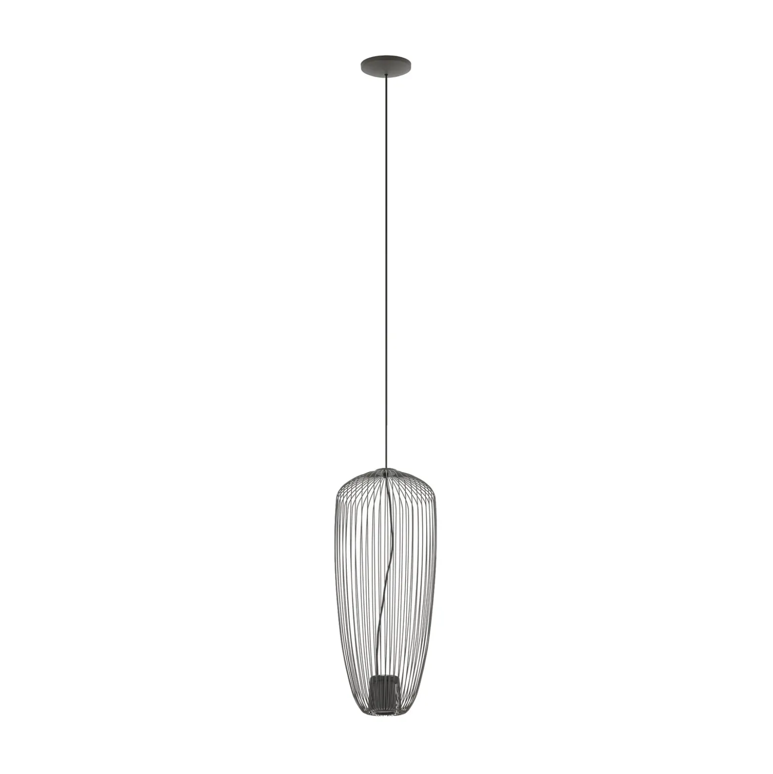 Lámpara colgante Pumpkin S, gris oscuro, Ø 27 cm, metal, GU10