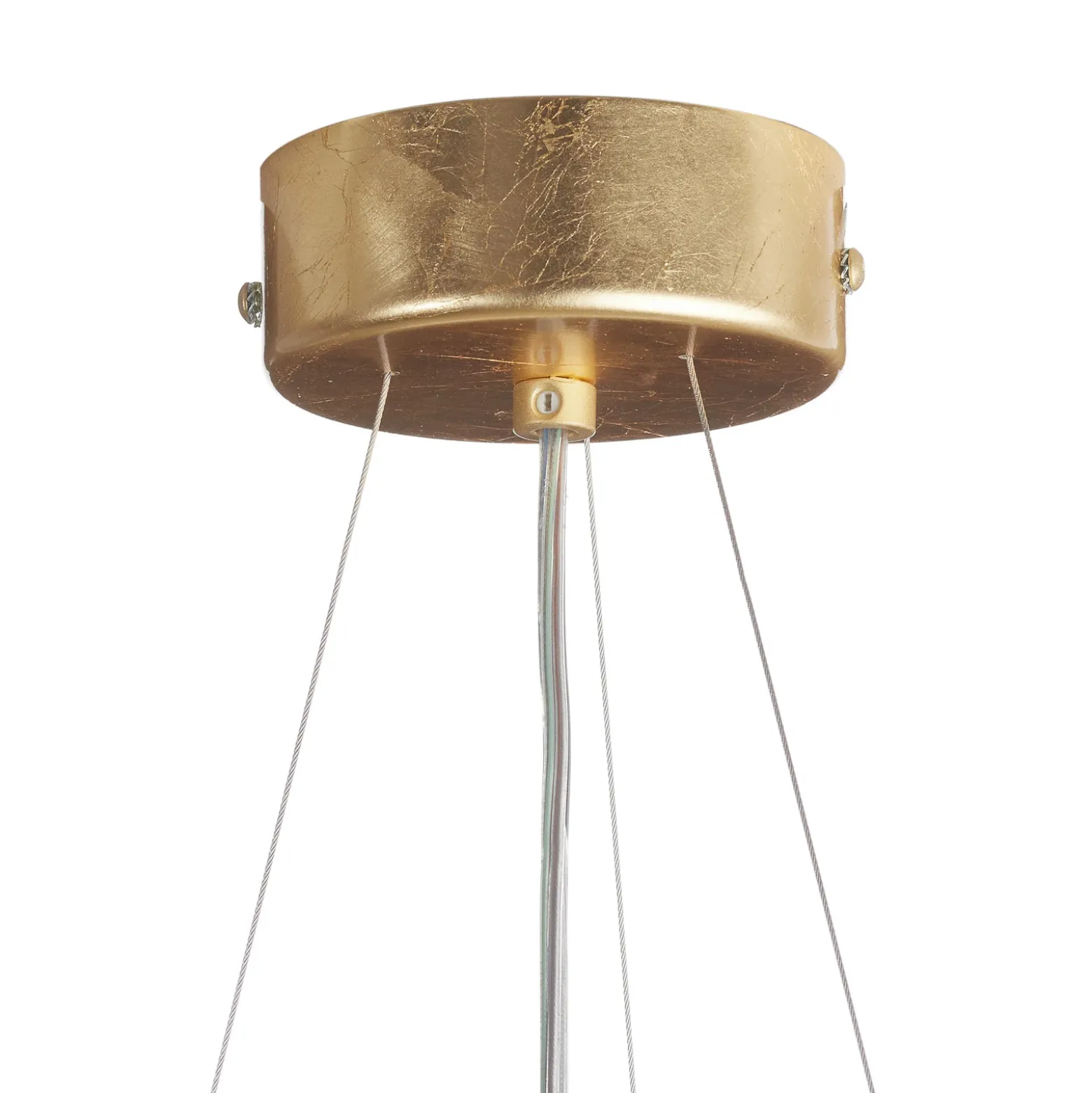 Lámpara colgante Pura con pan de oro, 60cm, 3x E27