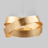 Lámpara colgante Pura con pan de oro, 60 cm, 8x G9