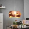 Lámpara colgante Pura en cobre, 60cm, 8x G9