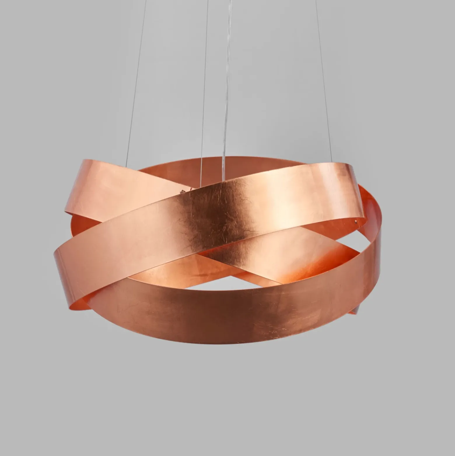 Lámpara colgante Pura en cobre, 60cm, 8x G9