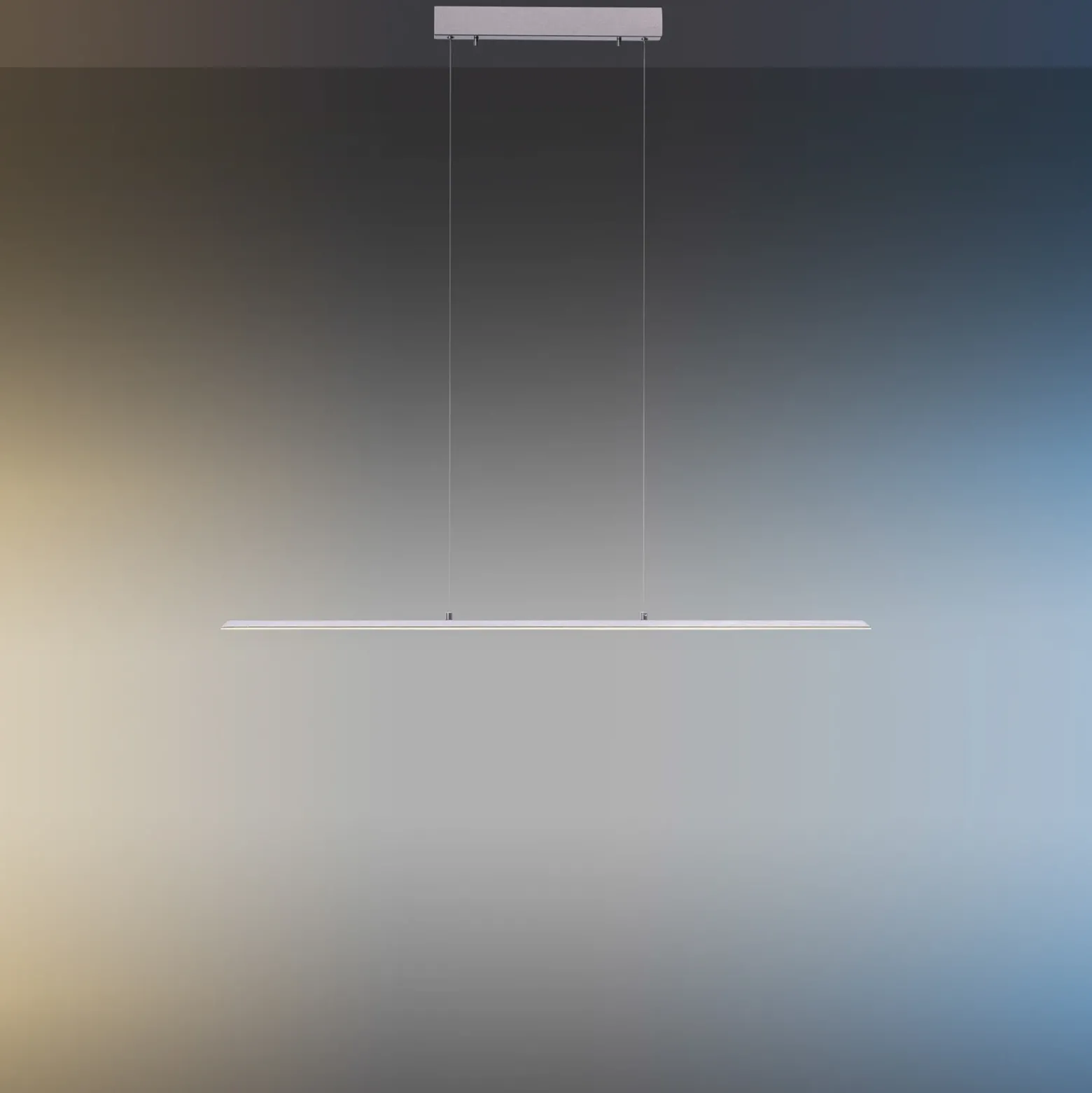 Lámpara colgante PURE LED Lite, plata, 100 cm, CCT, atenuable