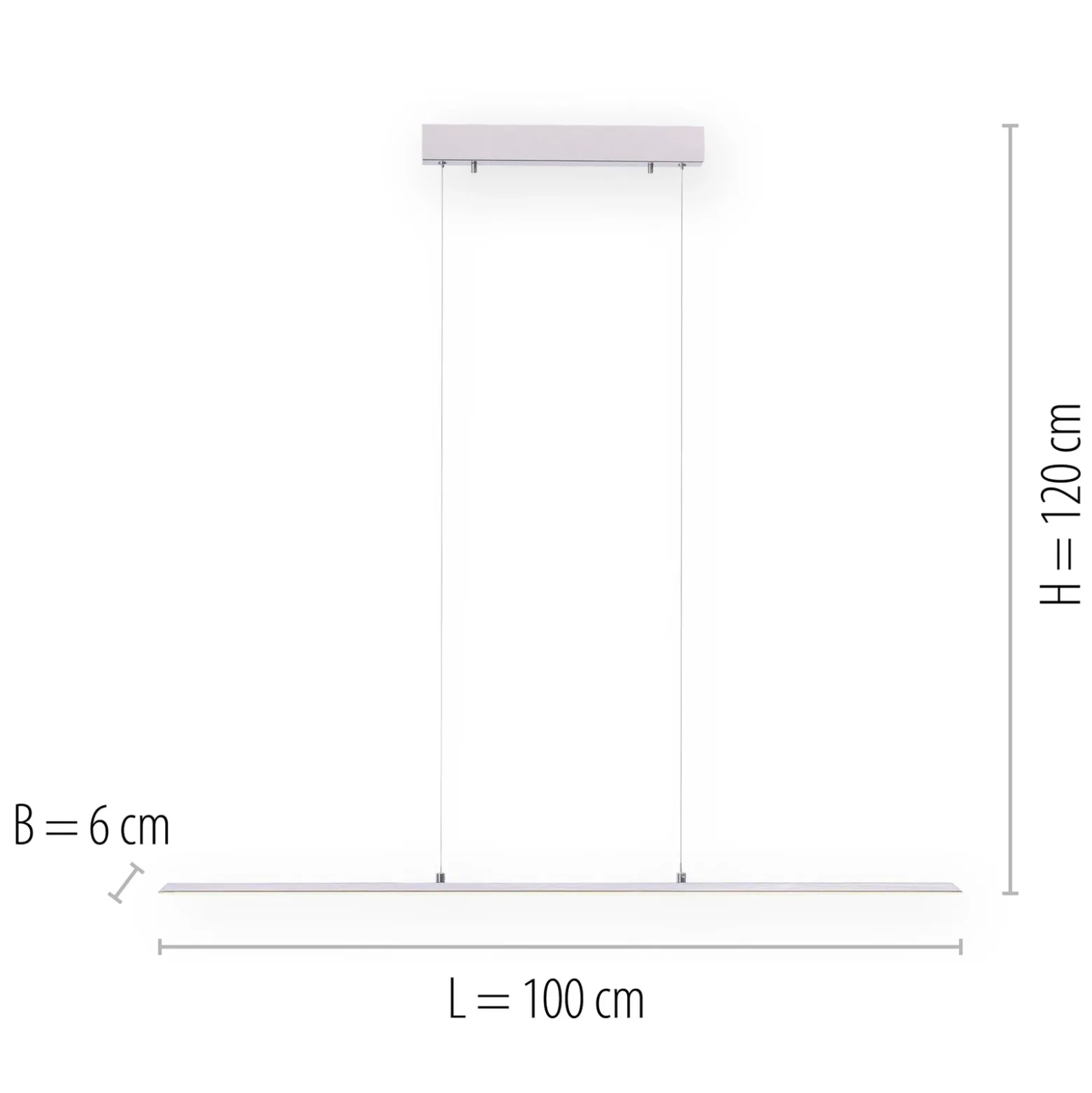 Lámpara colgante PURE LED Lite, plata, 100 cm, CCT, atenuable