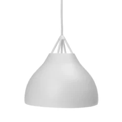 Lámpara colgante Pyra de Dyberg Larsen, Ø 23 cm, blanca, metal