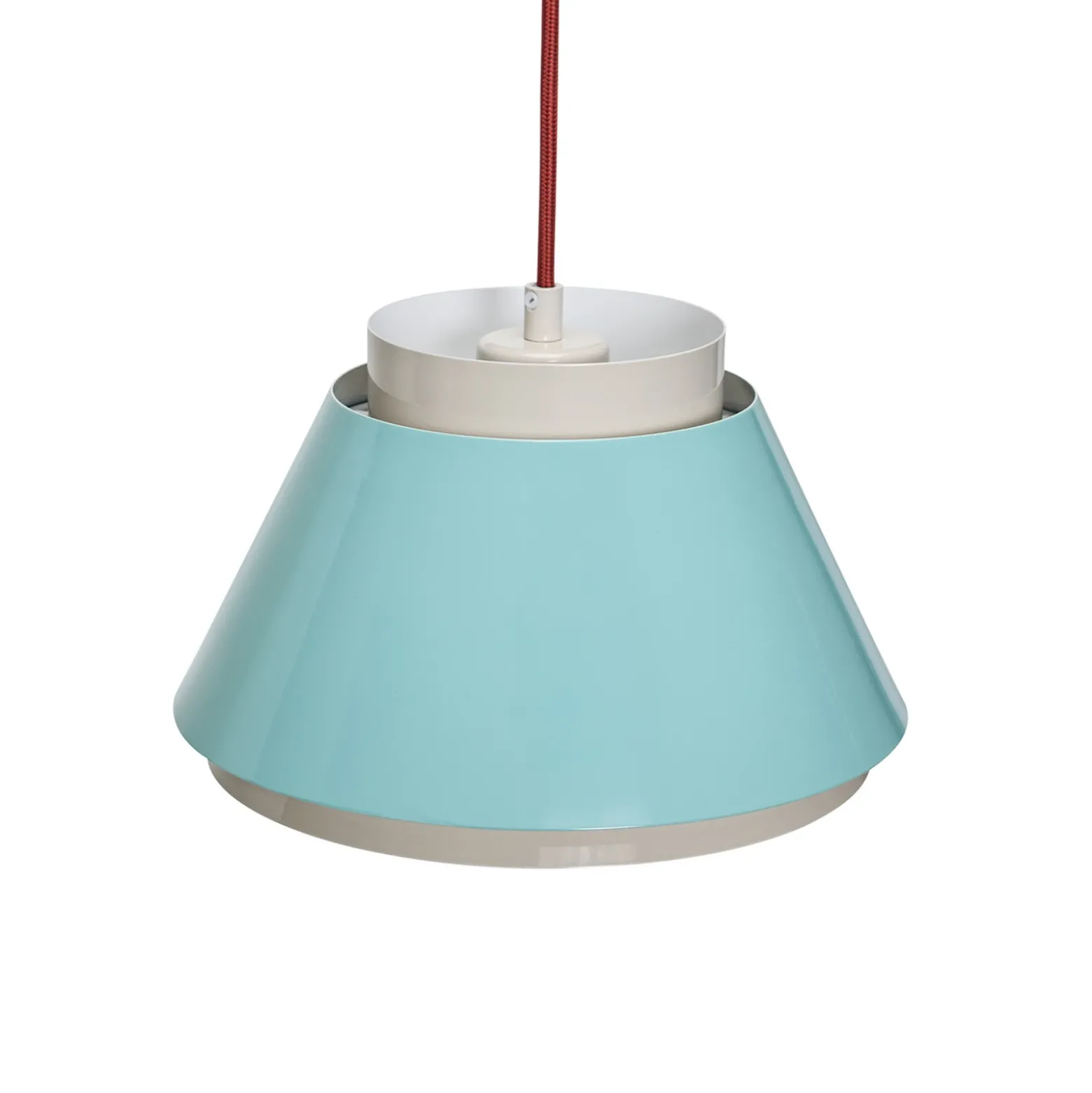 Lámpara colgante Remi, azul/beige, Ø 25 cm, metal