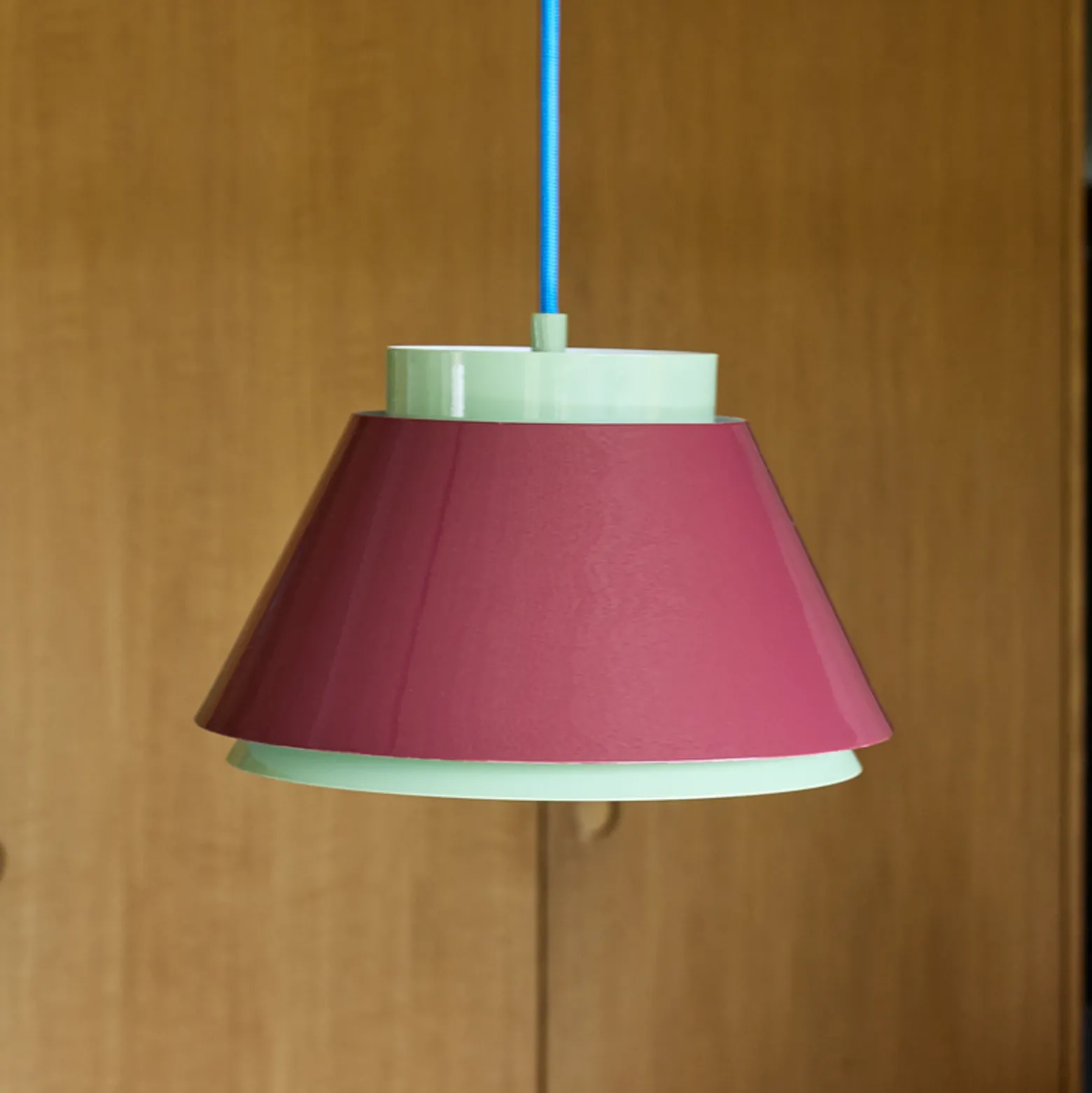 Lámpara colgante Remi, verde/rojo, Ø 25 cm, metal