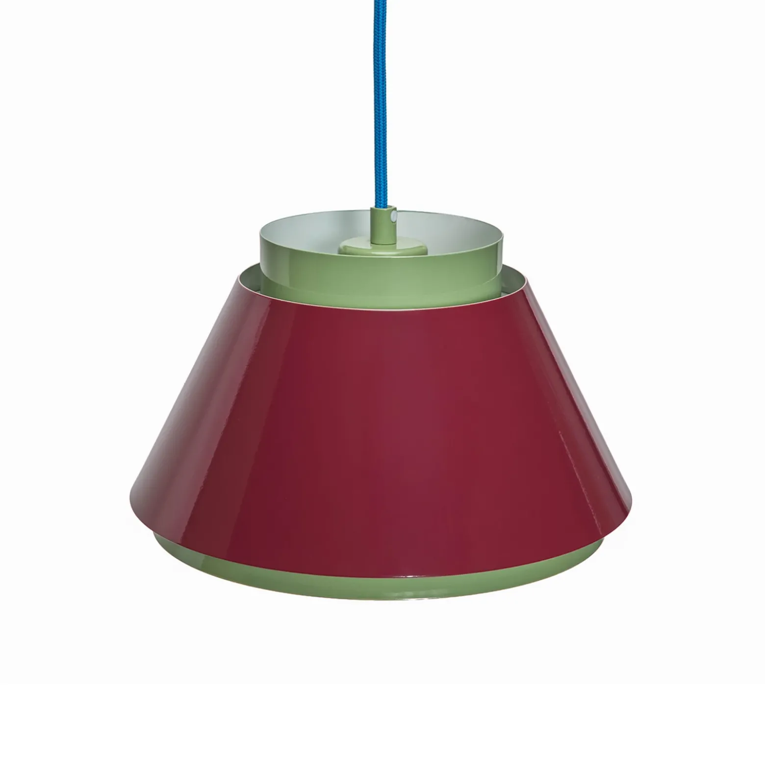 Lámpara colgante Remi, verde/rojo, Ø 25 cm, metal